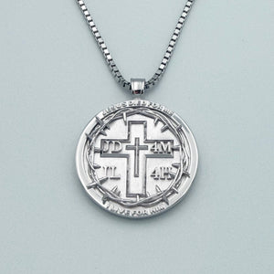 Reversible Circle JD4M IL4H Pendant & Chain (**PRE-ORDER: SHIPS MID/END OF FEBRUARY**)
