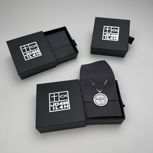 Reversible Circle JD4M IL4H Pendant & Chain (**PRE-ORDER: SHIPS MID/END OF FEBRUARY**)