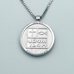 Reversible Circle JD4M IL4H Pendant & Chain (**PRE-ORDER: SHIPS MID/END OF FEBRUARY**)