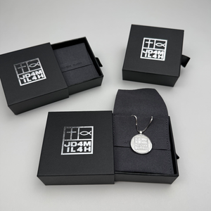 Reversible Circle JD4M IL4H Pendant & Chain (**PRE-ORDER: SHIPS MID/END OF FEBRUARY**)