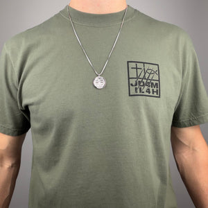 Reversible Circle JD4M IL4H Pendant & Chain (**PRE-ORDER: SHIPS MID/END OF FEBRUARY**)