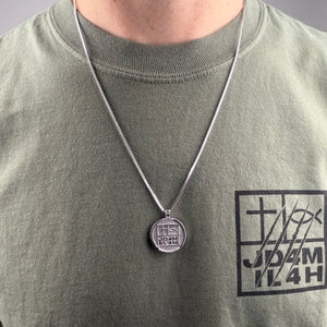 Reversible Circle JD4M IL4H Pendant & Chain (**PRE-ORDER: SHIPS MID/END OF FEBRUARY**)