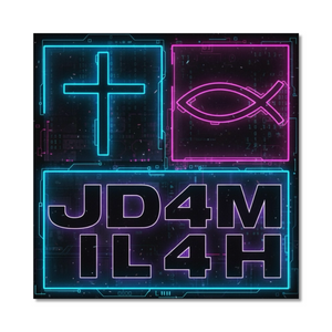 JD4M IL4H Neon Sticker