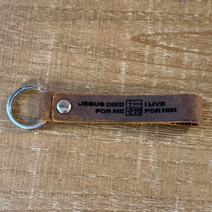 JD4M IL4H Leather Keychain - Double Sided
