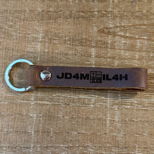 JD4M IL4H Leather Keychain - Double Sided