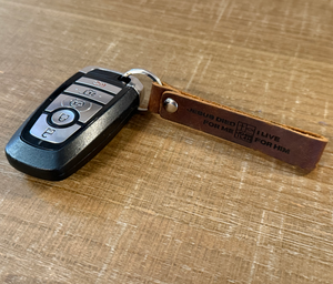JD4M IL4H Leather Keychain - Double Sided