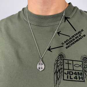 Women’s Teardrop JD4M IL4H Pendant & Chain (**PRE-ORDER: SHIPS MID/END OF FEBRUARY**)